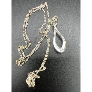 Vintage Sterling Silver 925 LA Infinity Pendant Necklace With 18" 925 Chain